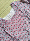 Cotton Maternity/Feeding Midi/Gown - Flower plum (Chest part lining )