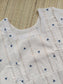 Onam special Maternity 2 pc chudidhar set [ Top with double side zip, and pant] -White and Blue butta