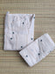 Onam special Maternity 2 pc chudidhar set [ Top with double side zip, and pant] -White and Green butta