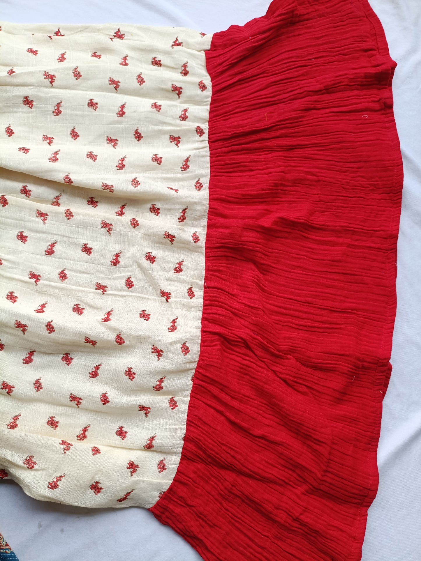 Premium Muslin- Feeding/ Maternity Maxi/Gown - Cotton lining /Double side zip -  Red Panda - Photoshoot