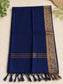 Silk Dupatta - Ink blue