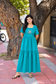 Muslin Cotton Maternity Feeding Dress – Sky blue| Double Side Nursing Zip( elephant embroidery Design)