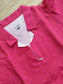 Prewashed handloom Cotton - Feeding/ Maternity Maxi/Gown - Cotton lining /Center zip -Collar Pink stripe
