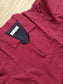 Prewashed handloom Cotton - Feeding/ Maternity Maxi/Gown - Cotton lining /Center zip -Collar Red Stripe