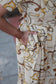 Kalamkari cotton- Feeding/ Maternity Maxi/Gown - Cotton lining  / Double side zip- Brown with yellow