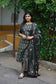Cotton /Maternity 3 pc chudidhar set [ A line Top with double side zip, pant and dupatta] -Green ( No side open top)