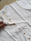 Cotton kurti / Front 4 button operable( optional feeding) -used to Normal wear kurti - White and silver zari
