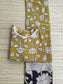 Block printed kalamkari cotton Maternity 2 pc chudidhar set [ Top with double side zip, and dupatta -Green flower