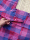Madras check/ cotton Maternity 2 pc chudidhar set [ Top with double side zip, and Pant- pink