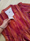Premium Cotton - Feeding/ Maternity Maxi/Gown - Cotton lining /Center zip -Collar Maroon and orange