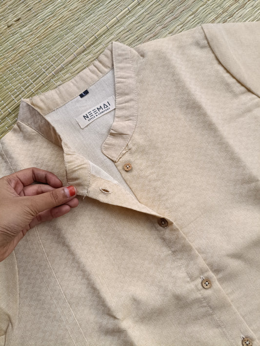 silk Kurti/ Front 4 button operable( optional feeding) -used to Normal wear kurti -Half white ziczac