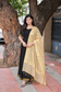 Chettinad Cotton -2 pc set -Maternity Maxi/Gown - Festival Collection -Full cotton lining- Double side zip with dupatta- Black and sandal