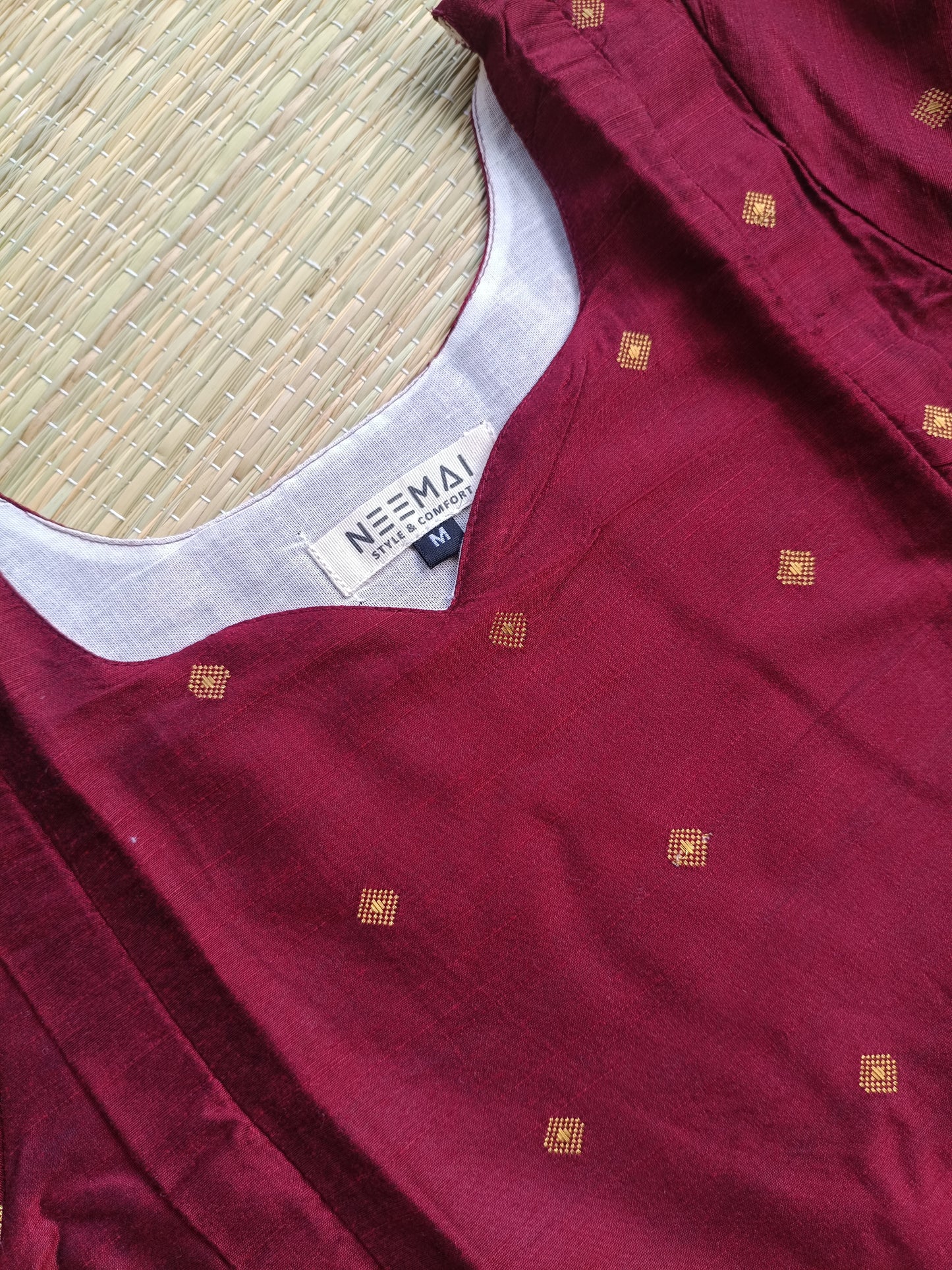 Raw silk Maternity Maxi/Gown - Festival Collection - Deep Marron