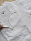 Dobbi cotton - Feeding/ Maternity Maxi/Gown - Cotton lining /Center zip -Collar Self White - photoshoot/Baptism