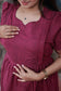 Chettinad Cotton -2 pc set -Maternity Maxi/Gown - Festival Collection -Full cotton lining- Double side zip with dupatta-Vaadamalli