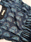 Cotton - Feeding/ Maternity Maxi/Gown - Cotton lining /Double side zip  - Blue Chakara