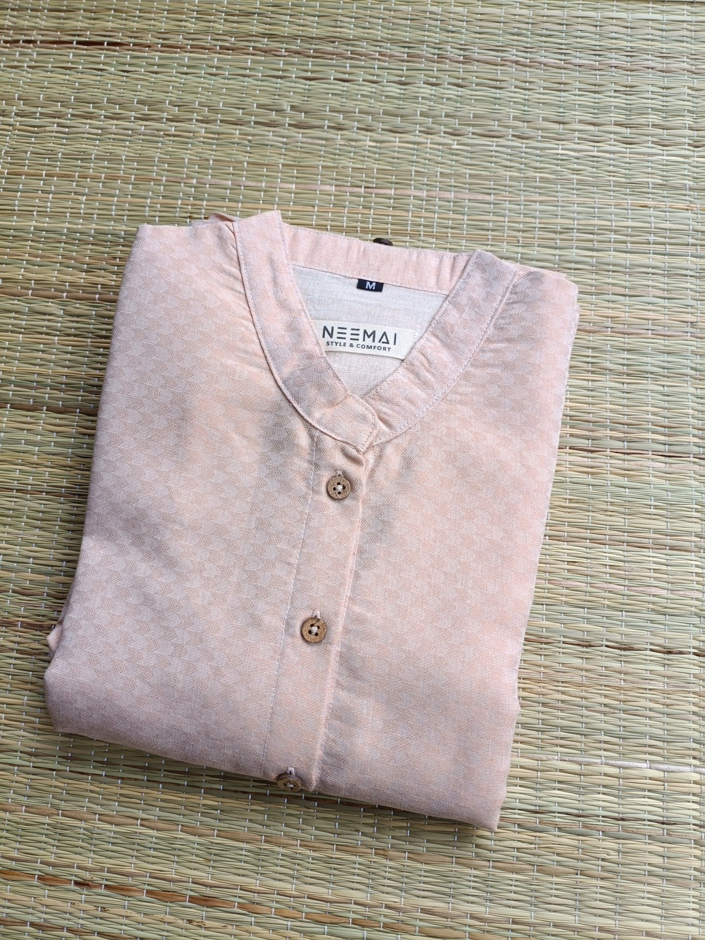 silk Kurti/ Front 4 button operable( optional feeding) -used to Normal wear kurti -Copper  ziczac