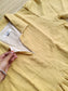Premium Muslin - Feeding/ Maternity Maxi/Gown - Cotton lining with Center zip -Collar yellow