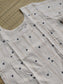 Onam special Maternity 2 pc chudidhar set [ Top with double side zip, and pant] -White and black butta