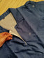 Prewashed Handloom Jamdani - Maternity / Feeding - Maxi/Gown - Cotton Lining - Center zip- Collar Dark blue