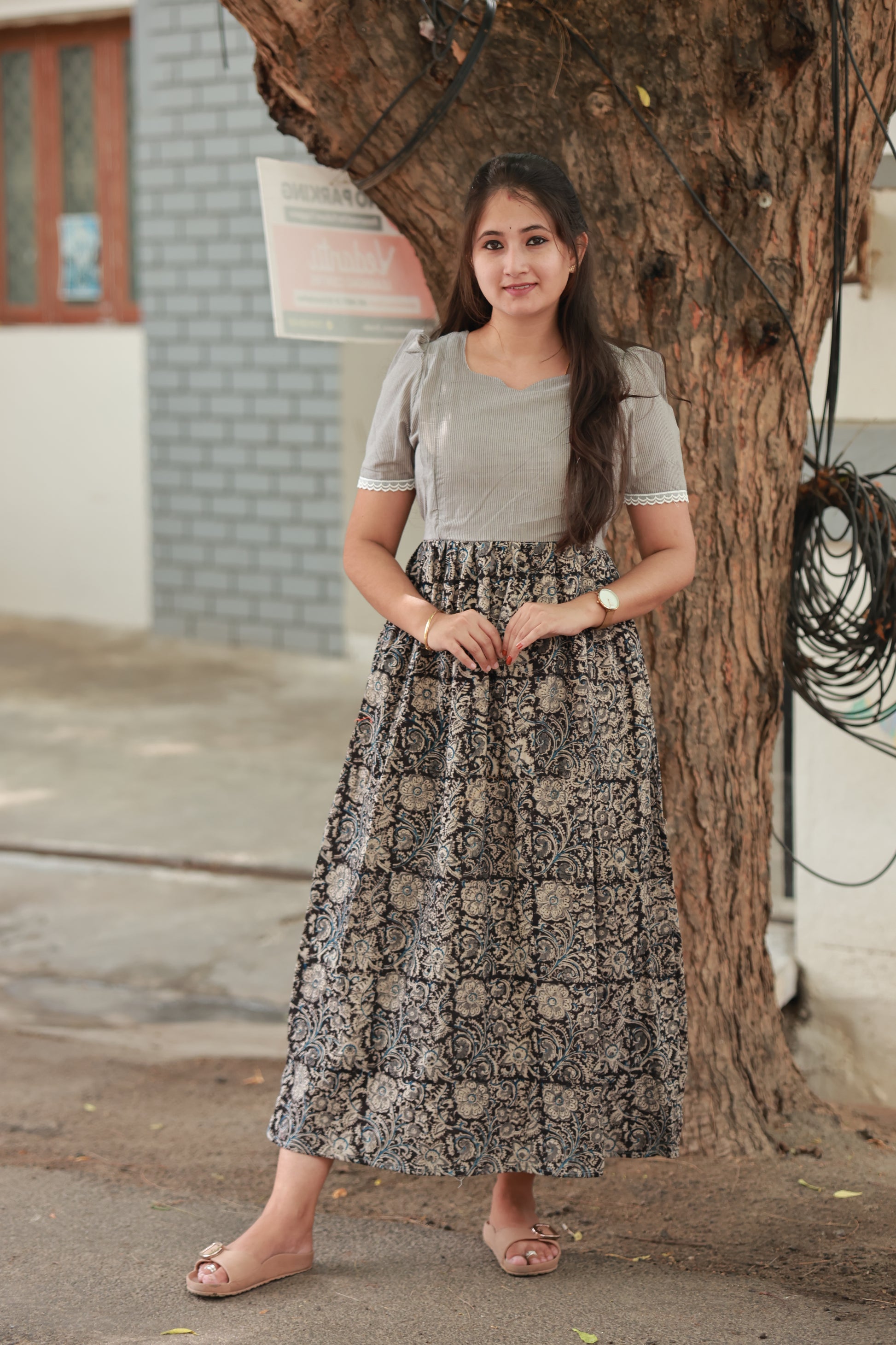 Block printed premium Kalamkari Cotton