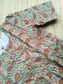 Premium Cotton - Feeding/ Maternity Maxi/Gown - Cotton lining /Center zip - Green flower