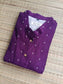 Raw silk Kurti/ Front 4 button operable( optional feeding) -used to Normal wear kurti - purple