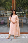 Raw Silk Maternity 2 Pc Chudidhar Set – Yellow flower /Double side Zip (Side Open Top + Dupatta)
