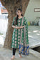 Block printed kalamkari cotton Maternity 2 pc chudidhar set [ Top with double side zip, and dupatta -  Green pichwai