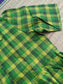 Madras checks Cotton - Feeding/ Maternity Maxi/Gown - Cotton lining /Center zip -Small check green