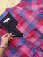 Madras checks Cotton - Feeding/ Maternity Maxi/Gown - Cotton lining /Center zip -pink
