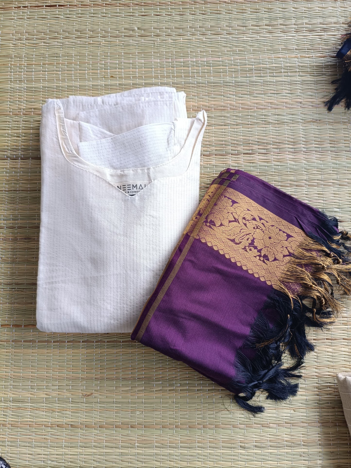 Silk Dupatta - Purple