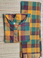 Cotton Maternity 2 pc chudidhar set [ Top with center zip, and dupatta] - Madras checks -A line Top - No side open