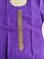 Handloom chetti nadu  cotton Maternity 3 pc chudidhar set [ Top with center zip, pant and dupatta] -  purple