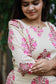 Cotton /Maternity 3 pc chudidhar set [ A line Top with double side zip, pant and dupatta] -Sandal  with pink flower ( No side open top)
