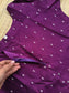 Raw Silk Maternity 3 Pc Chudidhar Set –  Violet (Center Zip, No Side Top)