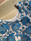 Block printed kalamkari cotton Maternity 2 pc chudidhar set [ Top with double side zip, and dupatta - Ramar green flower