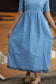 Premium Muslin- Feeding/ Maternity Maxi/Gown - Cotton lining /Double side zip -  Sky Blue