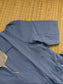 Prewashed Handloom Jamdani - Maternity / Feeding - Maxi/Gown - Cotton Lining - Center zip- Collar Sky blue