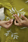 Cotton /Maternity 3 pc chudidhar set [ A line Top with double side zip, pant and dupatta] -Olive green ( No side open top)
