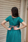 Handloom cotton - Maternity / Feeding - Maxi/Gown -Full Cotton Lining - Double side Zips - Peacock Green