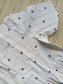 Onam special Maternity maxi / gown-Center zip- White and Black butta