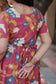 Kalamkari cotton- Feeding/ Maternity Maxi/Gown - Cotton lining  / Double side zip- Sandal lotus