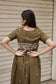 Handloom Jamdani - Maternity / Feeding - Maxi/Gown - Full Cotton Lining - Double side Zips - olive green