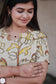 Kalamkari cotton- Feeding/ Maternity Maxi/Gown - Cotton lining  / Double side zip- Brown with yellow