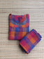 Madras check/ cotton Maternity 2 pc Coordset [ Top with double side zip, and Pant- blue and pink