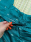 Raw silk Maternity Maxi/Gown - Festival Collection - Peacock Green