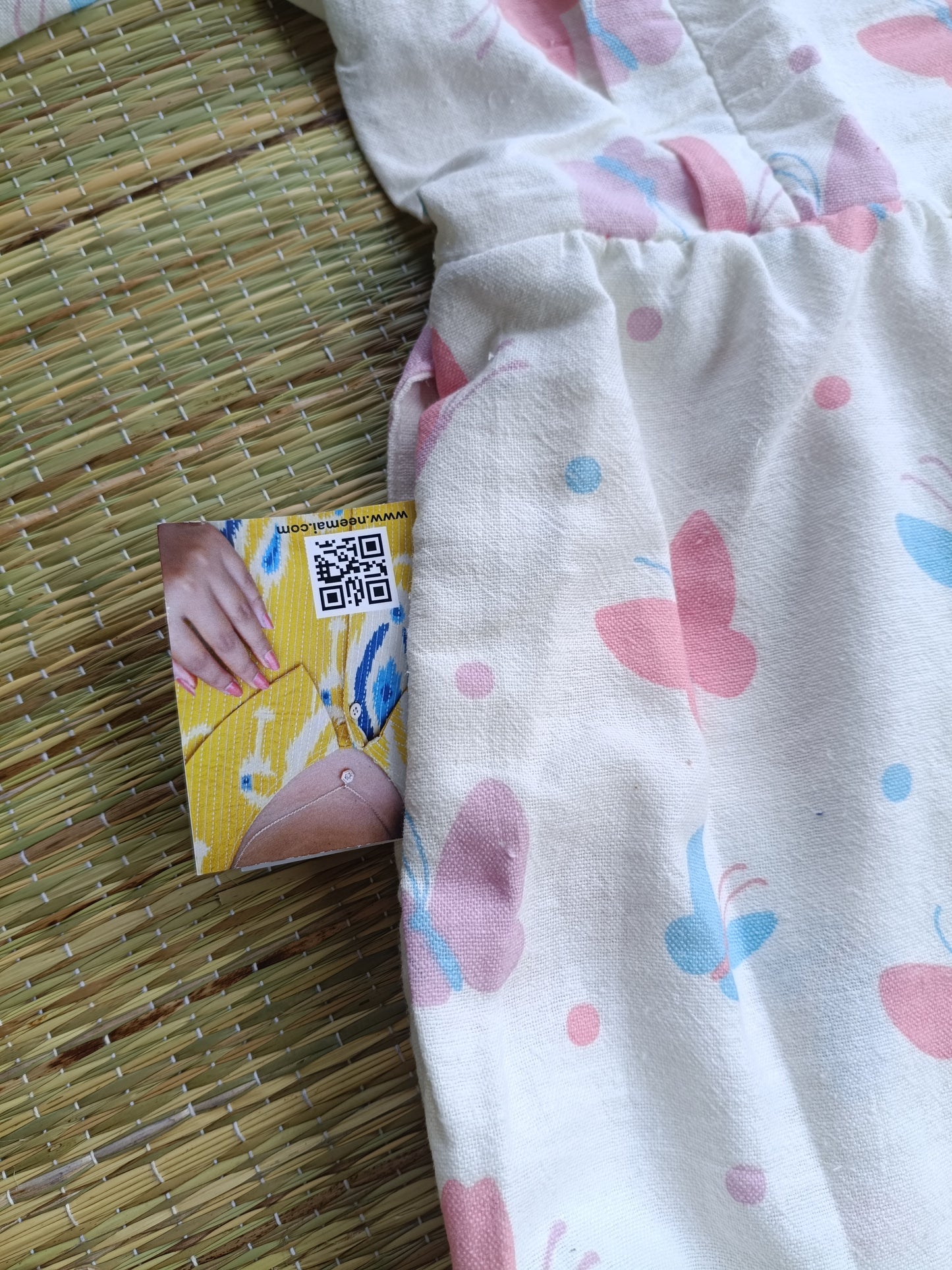 Cotton - Feeding/ Maternity Maxi/Gown - Cotton lining /Double side zip - Butterfly - Photoshoot
