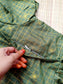 Raw silk Maternity Maxi/Gown - Festival Collection - Chettinad Green checks Gram