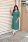 Center zip Cotton   Normal /Feeding kurti - Green